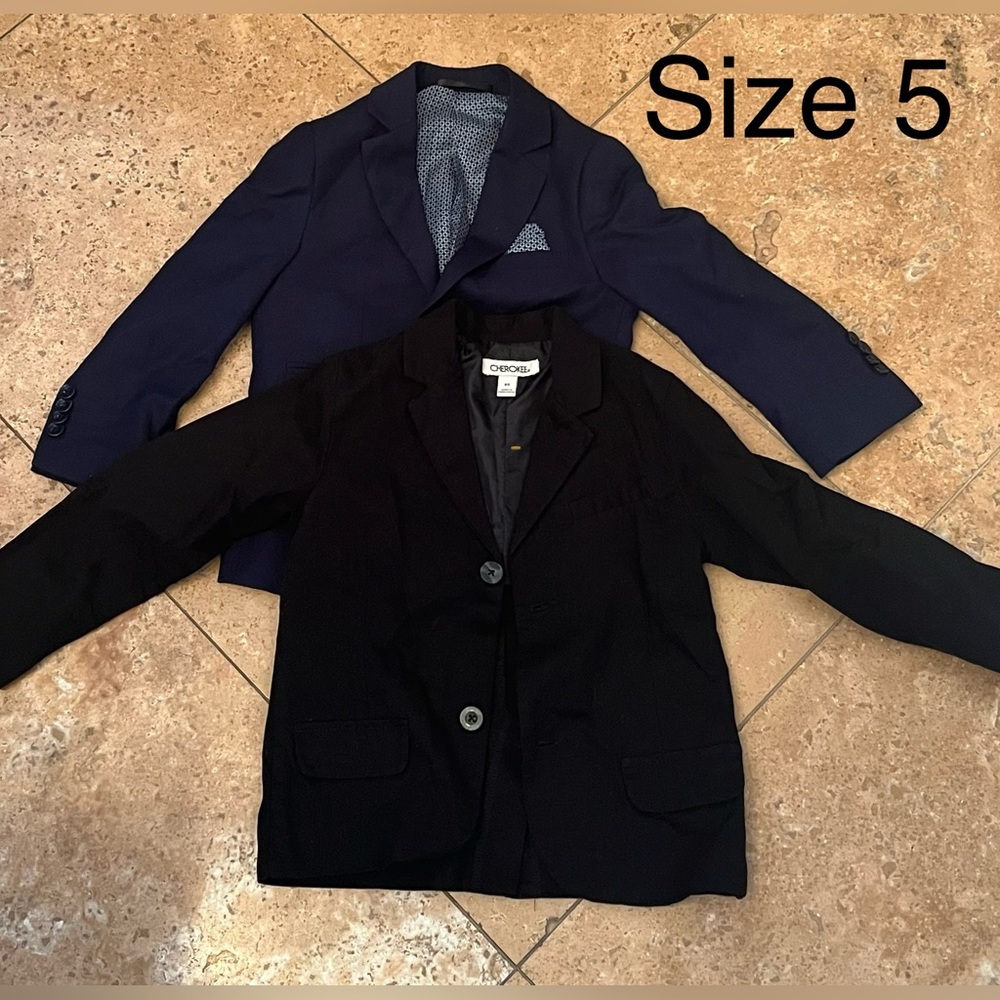 (2) boys size 4 sportcoats (Isaac mizrahi & Cherokee)